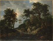 Jacob van Ruisdael The Forest Stream oil painting artist